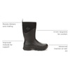 image:imageMUCK Mens Arctic Ice Mid Waterproof Snow BootsBlackGrey