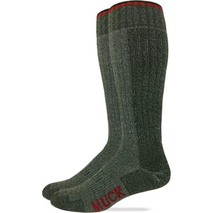 image:imageMUCK Boot Mens Merino Wool Heavyweight Tall Boot Socks 2 Pair Pack Green Large