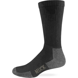 image:imageMUCK Boot Mens Merino Wool Lightweight Year Round Crew Socks 1 Pair PackBlack