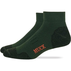 image:imageMUCK Boot Mens Ultra Dri Full Cushion Quarter Socks 2 Pair PackGreen