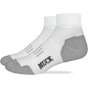image:imageMUCK Boot Mens Ultra Dri Full Cushion Quarter Socks 2 Pair PackWhite