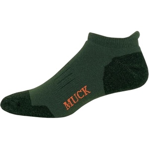 image:imageMUCK Boot Mens Ultra Dri Low Cut Cushioned Heel Tab Socks 2 Pair PackGreen