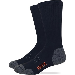 image:imageMUCK Boot Mens Ultra Dri Seamless Toe Crew Socks 2 Pair PackBlack