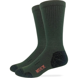 image:imageMUCK Boot Mens Ultra Dri Seamless Toe Crew Socks 2 Pair PackGreen