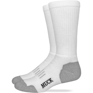 image:imageMUCK Boot Mens Ultra Dri Seamless Toe Crew Socks 2 Pair PackWhite