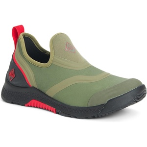 image:imageMUCK Mens Outscape Slip OnBurnt OliveRibbon RedBlack