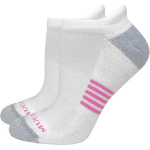 image:imageMuck Boot Ladies UltraDri Heel Tab Ankle Socks 2 PackWhitePink
