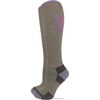 image:imageMUCK Boot Ladies Heavyweight Merino Wool Knee High Boot Socks 1 Pair Pack TaupeLilac Medium