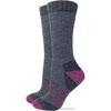 image:imageMUCK Boot Ladies Merino Wool Heavyweight Mid Calf Boot Socks 2 Pair Pack Assorted
