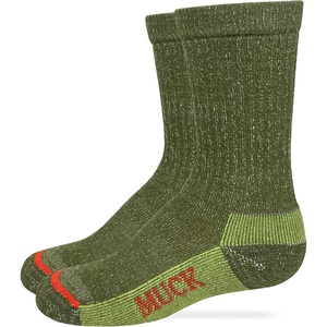 image:imageMUCK Boot Kids Merino Wool Mid Calf Boot Socks 2 Pair PackGreen