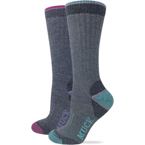 image:imageMUCK Boot Ladies Heavyweight Merino Wool Blend Boot Socks 2 Pair Pack Assorted Medium