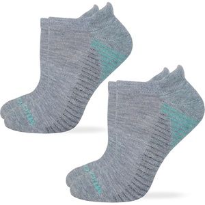 image:imageMUCK Boot Ladies Ultra Dri Low Cut Heel Tab Socks 2 Pair PackGrey
