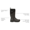 image:imageMUCK Arctic Ice Extreme Conditions Tall Rubber Mens Winter Boots with Arctic Grip Outsole